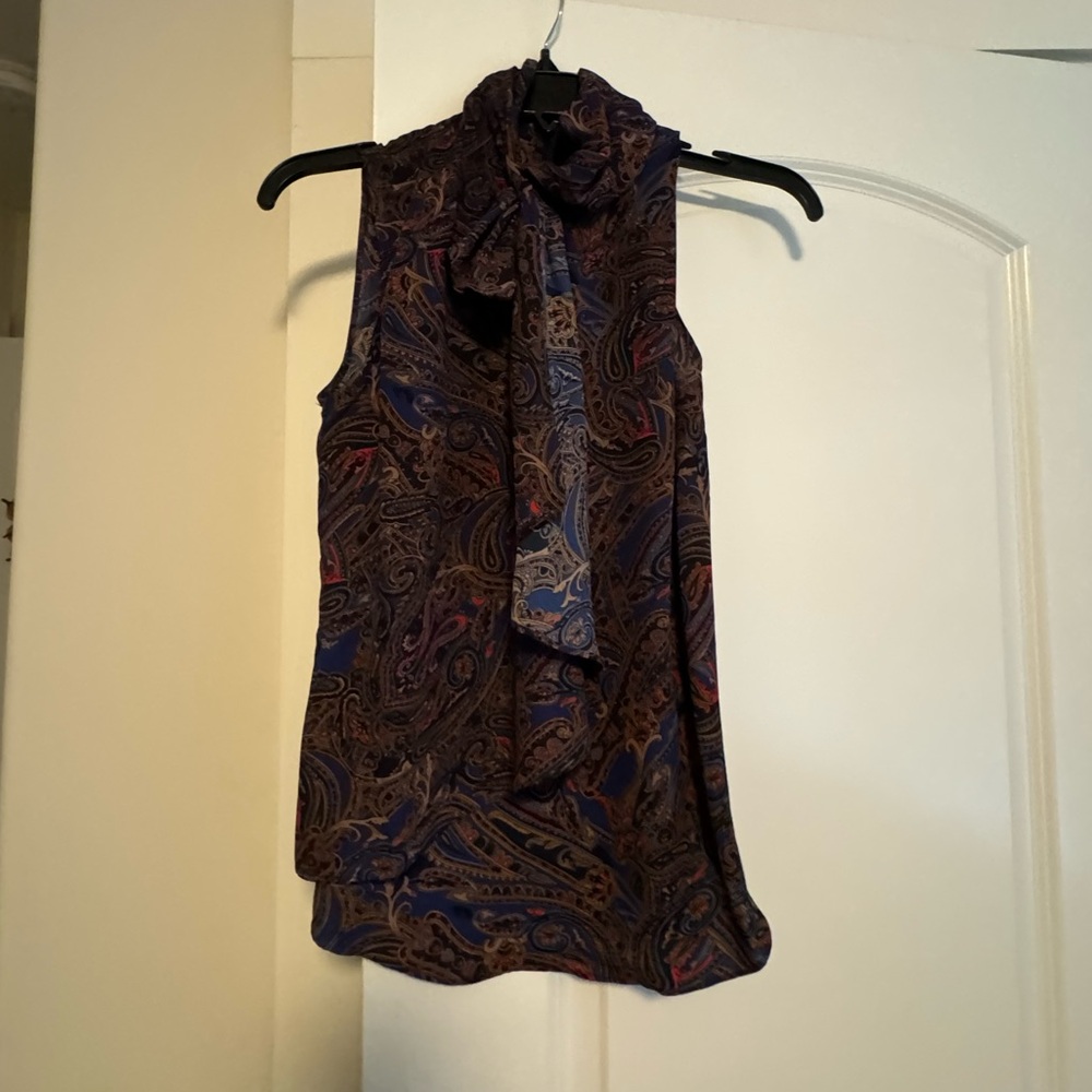 Paisley Ralph Lauren polo sleeveless dress shirt
